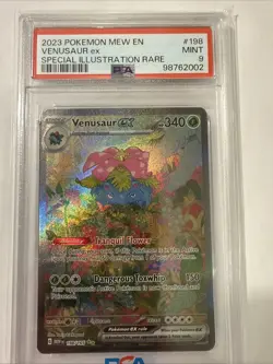 2023 POKEMON MEW EN-151 #198 VENUSAUR ex SPECIAL ILLUSTRATION RARE PSA 9 - Image 1
