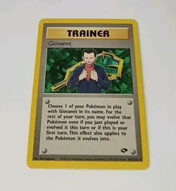 Vintage GIOVANNI Rare (Non Holo) 104/132 Gym Challenge Pokemon NM 🌟 Sugimori - Image 1