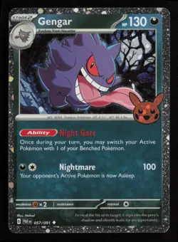 Gengar Cosmos Holo 057/091 Pokemon Trick or Trade BOOster 2024 Holo Rare NM - Image 1