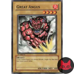 Yugioh Great Angus SD3-EN002 Common 1st Edition NM - Image 1