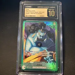 One Piece A Fist Of Divine Speed Jinbe OP11-021 Leader AA CGC PRISTINE 10 - Image 1
