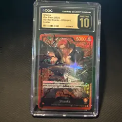 Shanks OP09-001 Alt Art Leader ST23 Starter Deck One Piece CGC PRISTINE 10 - Image 1