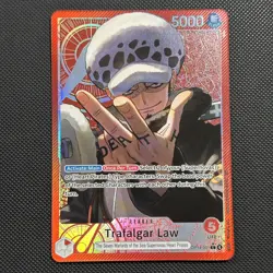OP14-001 Trafalgar Law Leader English One Piece TCG The Seven Sea’s Azure OPTCG - Image 1