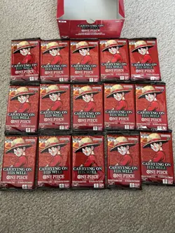 15 Sealed Booster Packs Of One Piece OP13 Carrying On His Will English TCG - Image 1