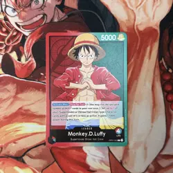 Monkey D Luffy OP01-003 L Romance Dawn One Piece CCG ENGLISH Leader - Image 1