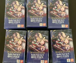(6) ONE PIECE TCG Double Pack Set DP09 The Azure Sea's Seven FACTORY SEALED-OP14 - Image 1
