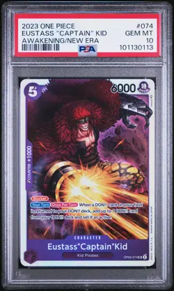 2023 One Piece Awakening Of The New Era #074 Eustass "Captain" Kid PSA 10 - Image 1