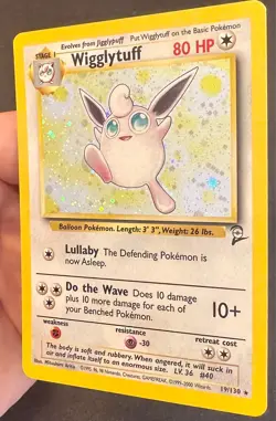 Wigglytuff 19/130 2000 Base Set 2 Pokemon Card WOTC Vintage Holo Rare - Vlp - Image 3