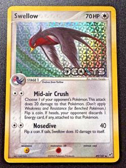 Swellow 49/107 EX Deoxys Pokemon Card Reverse Holo Foil Rare HP - Image 1