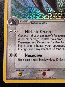 Swellow 49/107 EX Deoxys Pokemon Card Reverse Holo Foil Rare HP - Image 5