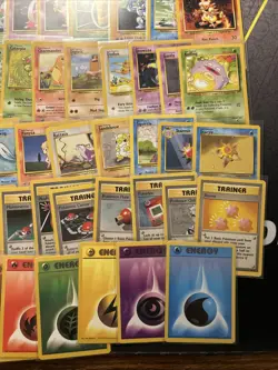 Pokemon Base Set Uncommon And Common Complete Set -WOTC Pokemon- LP/EX -70 Cards - Image 5