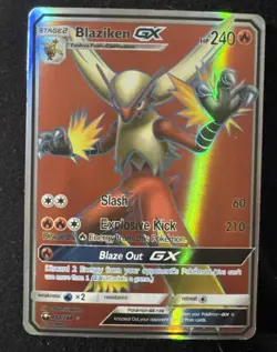 Pokemon TCG Blaziken GX Full Art Holo Ultra Rare Card 153/168 Celestial Storm HP - Image 1
