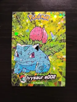 2024 Pokemon Stained Glass Crystal Card Collection Holo Ivysaur #2 - Image 1
