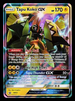 Tapu Koko GX SM33 Holo Black Star Promo Pokemon Card - Image 1