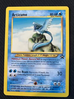 NM Articuno WOTC Promo Black Star Pokemon Card TCG Vintage 2002 UK 48/53 - Image 1