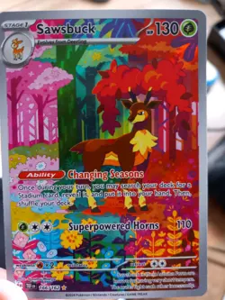 Sawsbuck 166/162/ Temporal Forces/ Near Mint/ Gallery Card. - Image 1