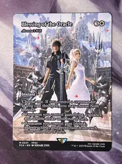 MTG Final Fantasy Blessing of the Oracle Akroma's Will Showcase Card - Image 1