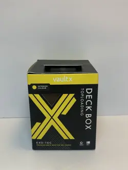 Vault X Exo-Tec Toploading Deck Box 80+ Card Capacity ~ Black & Yellow ~ NEW - Image 1
