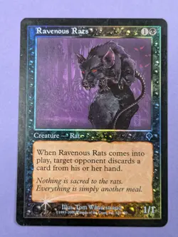 MTG Magic: FINAL FANTASY: Ravenous Rats #120/350 Common - LP - Image 1