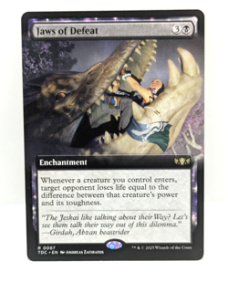 Tarkir: Dragonstorm - Jaws of Defeat - Enchantment - Rare - Borderless - Tdc 067 - Image 1