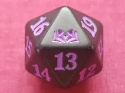 Magic The Gathering WILDS OF ELDRAINE PURPLE D20 SPINDOWN DICE DIE MTG - Image 1