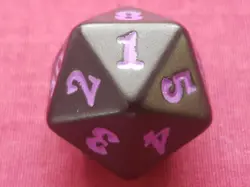 Magic The Gathering WILDS OF ELDRAINE PURPLE D20 SPINDOWN DICE DIE MTG - Image 2
