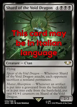 MTG SHARD OF THE VOID DRAGON 56 EXC - SCHEGGIA DEL DRAGO DEL VUOTO - 40K - Image 1