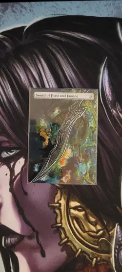 MTG ALTER: Sword of Feast and Famine, by Mr Felt. Full art alter - Image 1