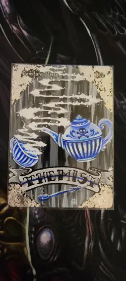 MTG ALTER: Constant Mists, by Fiddlesticks. Full art alter/silver leaf/tarot - Image 1