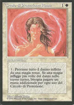 MTG Circolo Protezione: Rosso / Circle Protection: Red - FBB Prima Ediz ITA - Image 1
