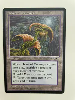 MTG ALLIANCES HEART OF YAVIMAYA NM MAGIC THE GATHERING RARE LAND ENGLISH CARD - Image 2