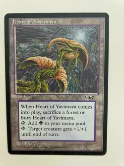 MTG ALLIANCES HEART OF YAVIMAYA NM MAGIC THE GATHERING RARE LAND ENGLISH CARD - Image 5