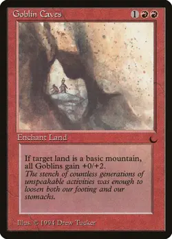 MRM ENGLISH Goblin Caves NM MTG magic The Dark - Image 1
