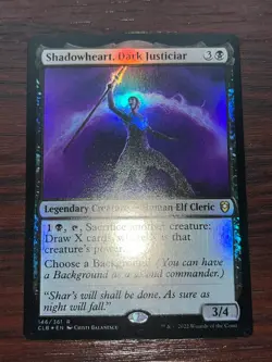 1x FOIL SHADOWHEART, DARK JUSTICIAR - Baldur's Gate - MTG - Magic - Image 1