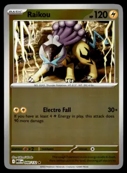 Raikou 048/132 Rare Mega Evolution Pokemon Reverse Holo Near Mint - Image 1