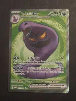 Pokemon Karte ~ Arbok ex (185/165) Mew 151 Fullart Deutsch Near Mint - Image 1