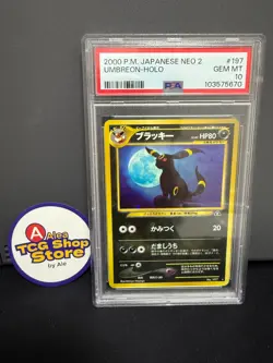 SWIRL 2000 Pokemon Umbreon Neo 2 Crossing the Ruins Holo #197 PSA 10 GEM MINT - Image 1