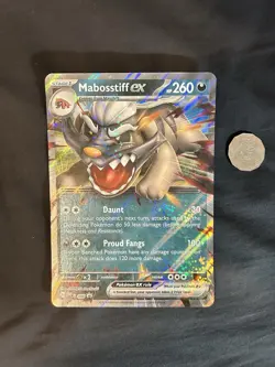 Mabosstiff EX SVP 086 Jumbo size Ultra Rare Holo SV Black Star Promo Pokemon - Image 1