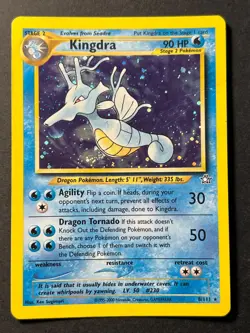 Kingdra 8/111 Neo Genesis Holo Rare - Pokemon Card HP - Image 1