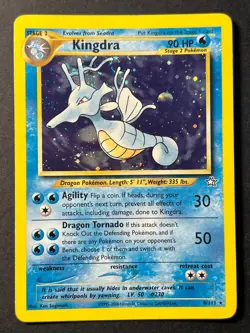 Kingdra 8/111 Neo Genesis Holo Rare - Pokemon Card B LP - Image 1