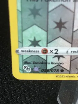 Pokemon GO Bidoof (Peelable Ditto) Reverse Holo English 059/078 NM PSA - Image 2