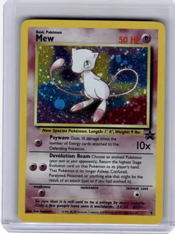 2000 Pokemon-Mew #9 Wotc Promo-Black Star Promo Holo Near Mint - Image 1