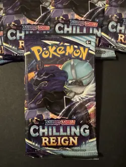 25 Pokemon Sword & Shield Chilling Reign Booster Packs Factory Sealed NEW - Image 3