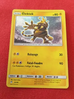 ELEKTEK 25/40 PV80 Holo McDonald's Macdo 2019 Rare Pokemon Card FR - Image 1