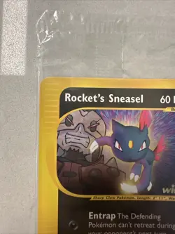 Pokemon Rocket's Sneasel 5 Winner Gold Stamped Best Of Game Promos Seal Pack - Image 2