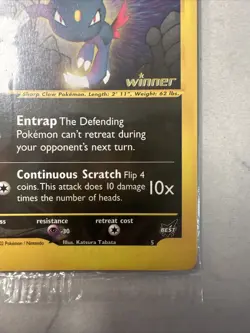 Pokemon Rocket's Sneasel 5 Winner Gold Stamped Best Of Game Promos Seal Pack - Image 5