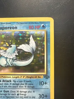 Pokemon Vaporeon 12/64 Jungle Holo 1st Edition - Image 3