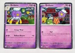 Pokemon TCG Drifloon 005 & Drifblim 006 - Black Star Promo - Cosmos Holo - Image 1