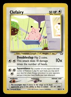 Clefairy 30/111 Uncommon Neo Genesis Pokemon Card - Image 1