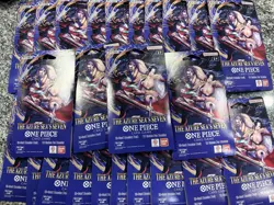 One Piece OP-14 The Azure Sea’s Seven Sleeved Booster Pack Sealed Lot Of 24 - Image 1